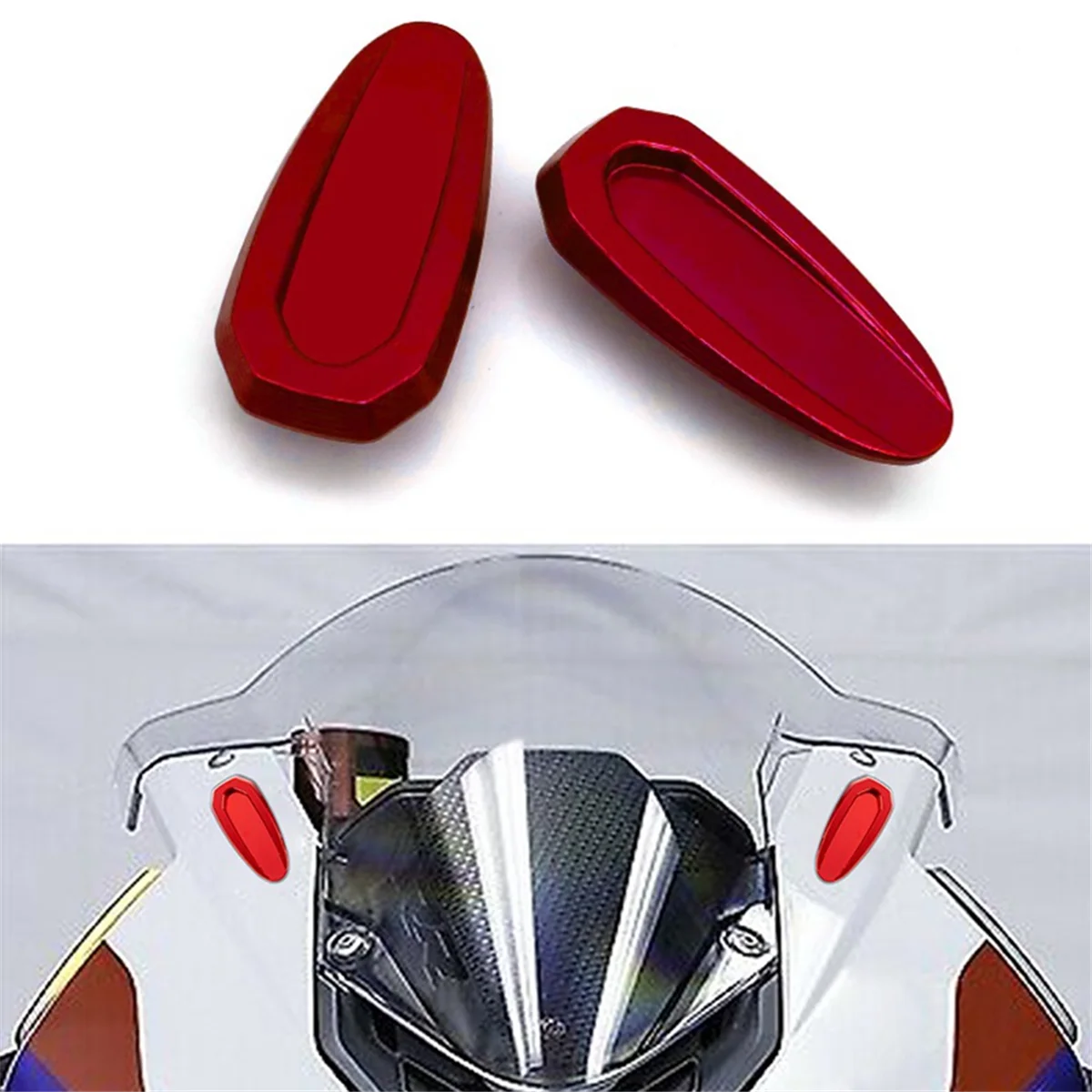 For BMW S1000RR 2019-2023 Motorcycle Rearview Mirror Base Cover Windshield Drive Eliminator Mirror Hole Cover -