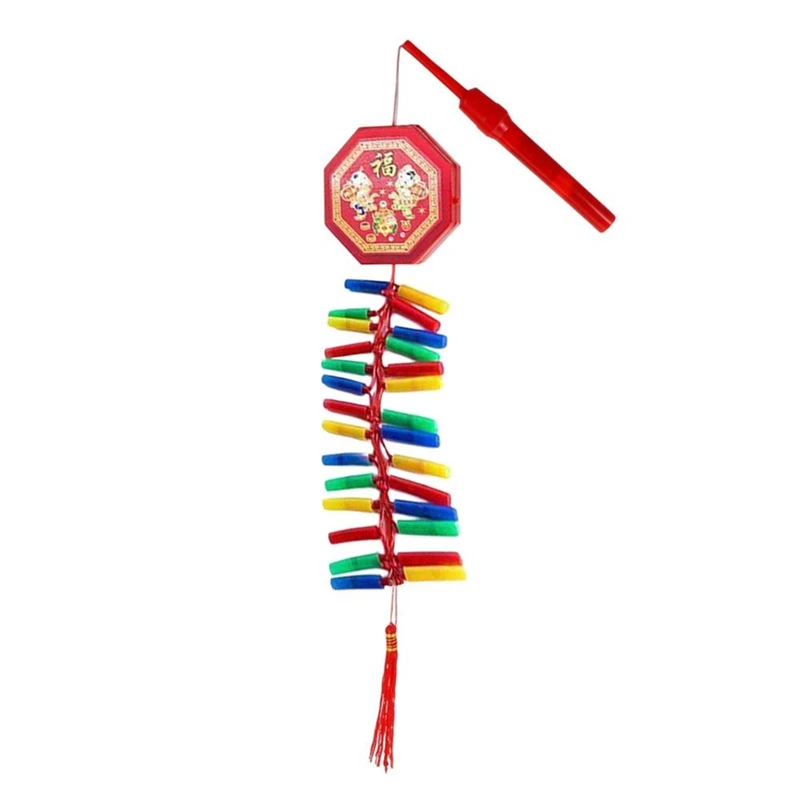 Desejo decorações de ano novo eletrônico handheld petardo decoração com som pingente oriental tradicional chinês