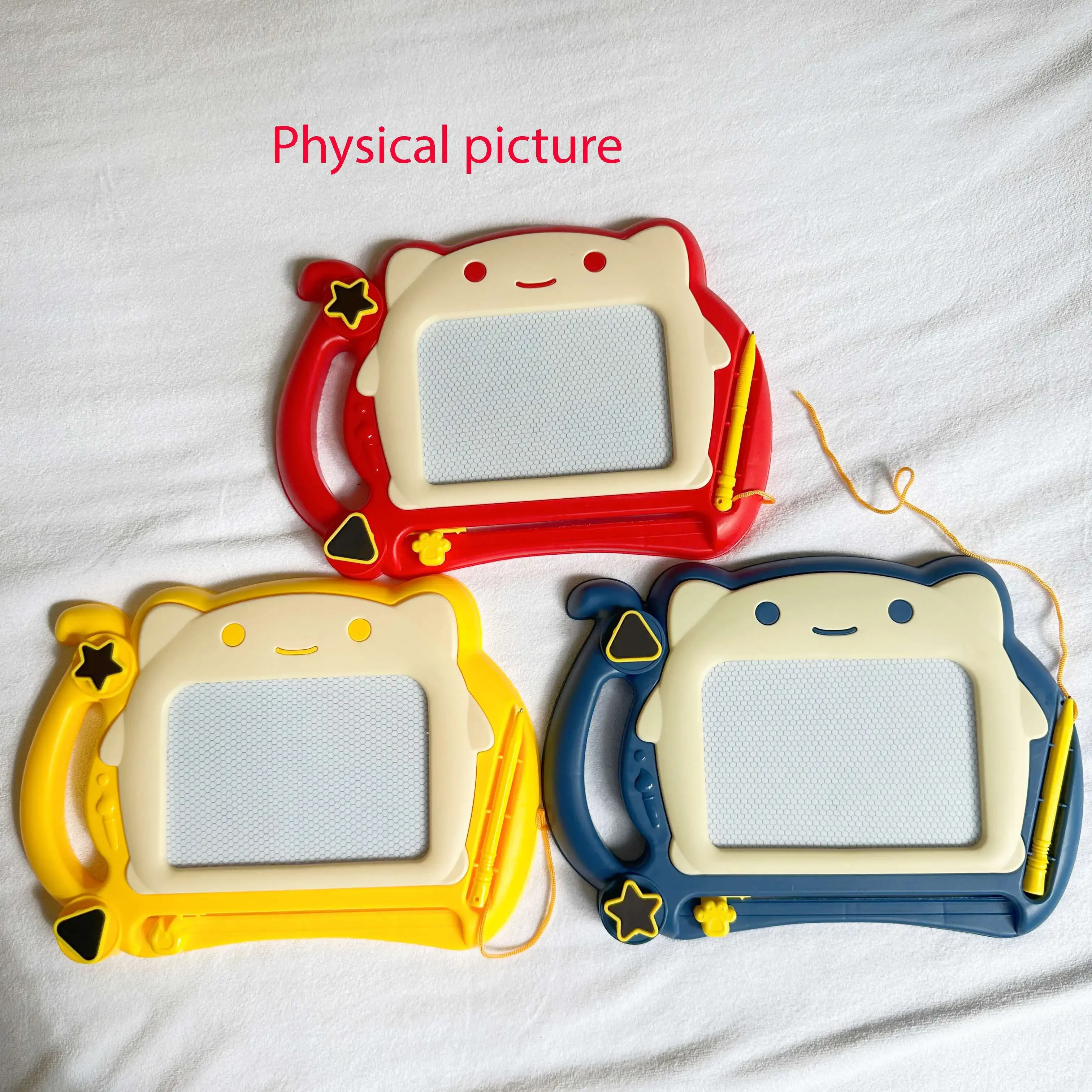 Tablica magnetyczna do pisania dla dzieci, kolorowa, do graffiti, z gumką, zabawki edukacyjne, akcesoria do wczesnej edukacji i rozwoju.