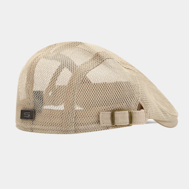 Men's Breathable Mesh Flat Cap Summer Quick Dry Ivy Gatsby Hat for Outdoor