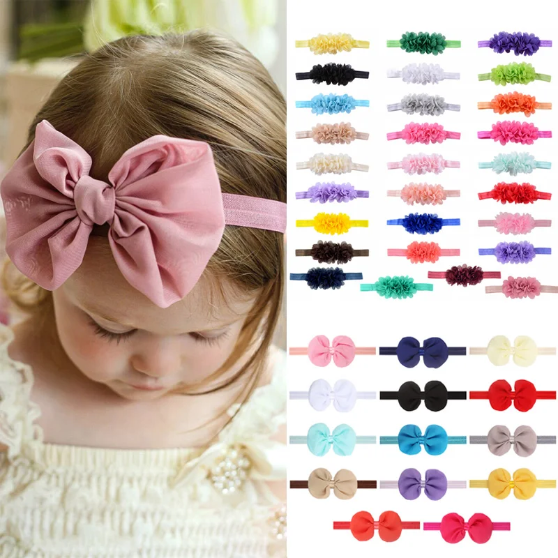 Baby Headband Flower Girls Bows Toddler Hair Bands For Baby Girls Kids Headbands Turban Newborn Haarband Baby Hair Accessories