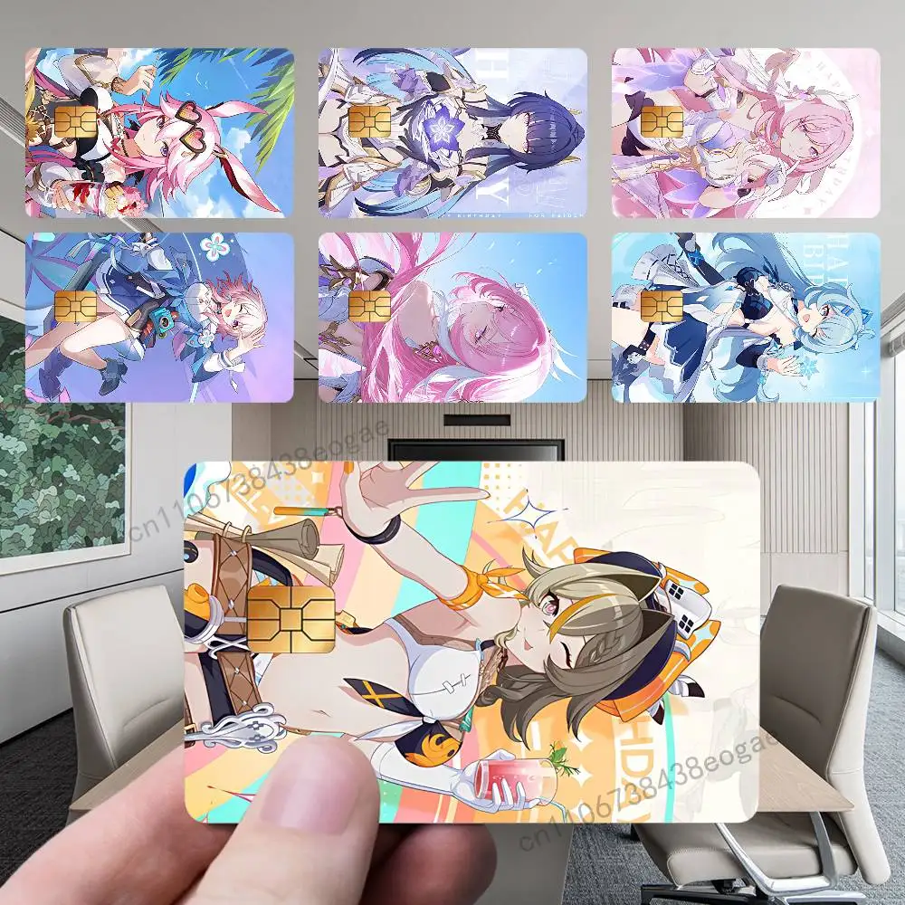 

H-Honkai I-Impact Game 3rd Decorative Credit Card Skin Protection Card Stickers Creative Credit Debit Card Stickers