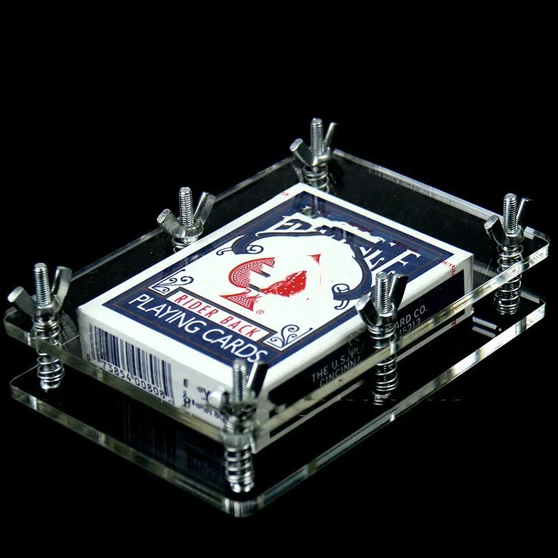 Crystal Card Press,Crystal Card Flatten Restore Deformation - Magic Tricks,Stage,Mentalism,Close Up, Maggic Accessories