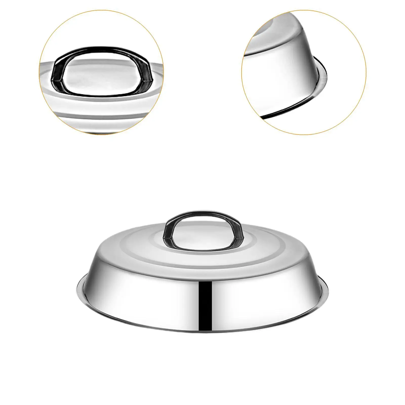 Burger Cover with Oven Effect Steaming Dome Lid for Kitchen Griddle Melting Cheese Meat Sandwich Barbecue Grilling