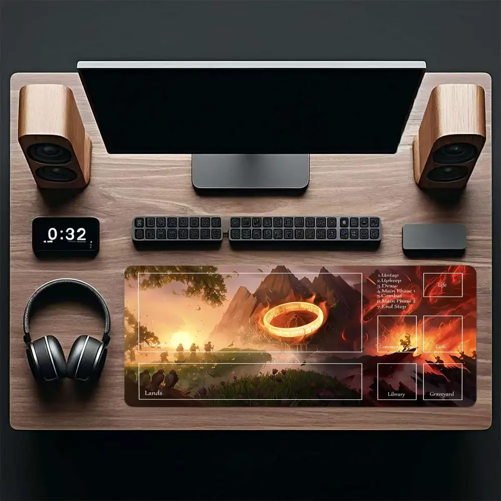 Ring  Mouse pad Fantasy-themed TCG gamming playmat game play mat Duel pads Beginner Card Battles Commander Gaming Deskpad - Image 2