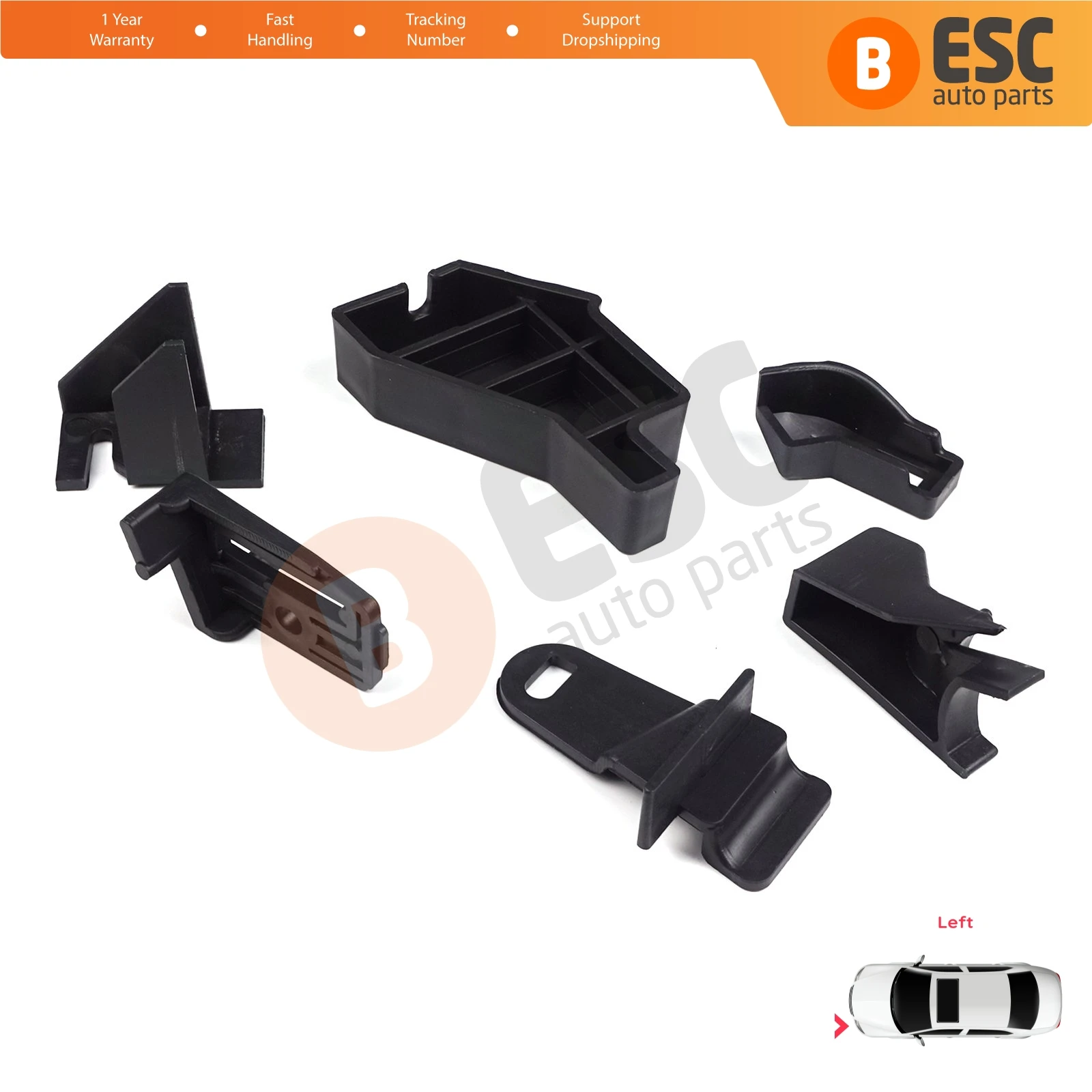 EHL524 Car Headlight Headlamp Housing Repair Mount Holder Bracket Tab Clips Left for Nissan Qashqai MK2 J11 2013-2021 260604EH0A