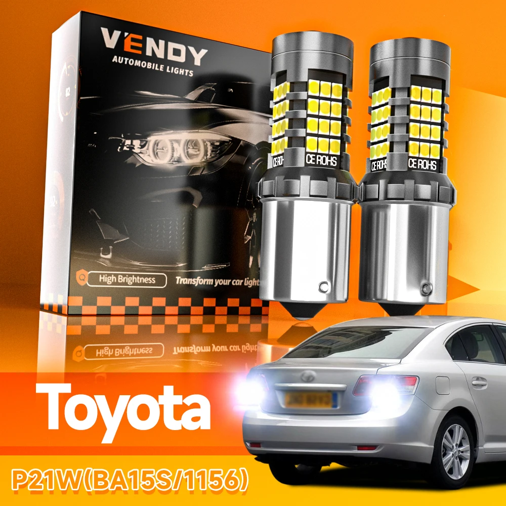 

2pcs LED Reverse Light Blub Backup Lamp P21W BA15S 1156 Canbus No Error For Toyota Avensis T22 T25 T27 Hiace Hilux 2004-2019