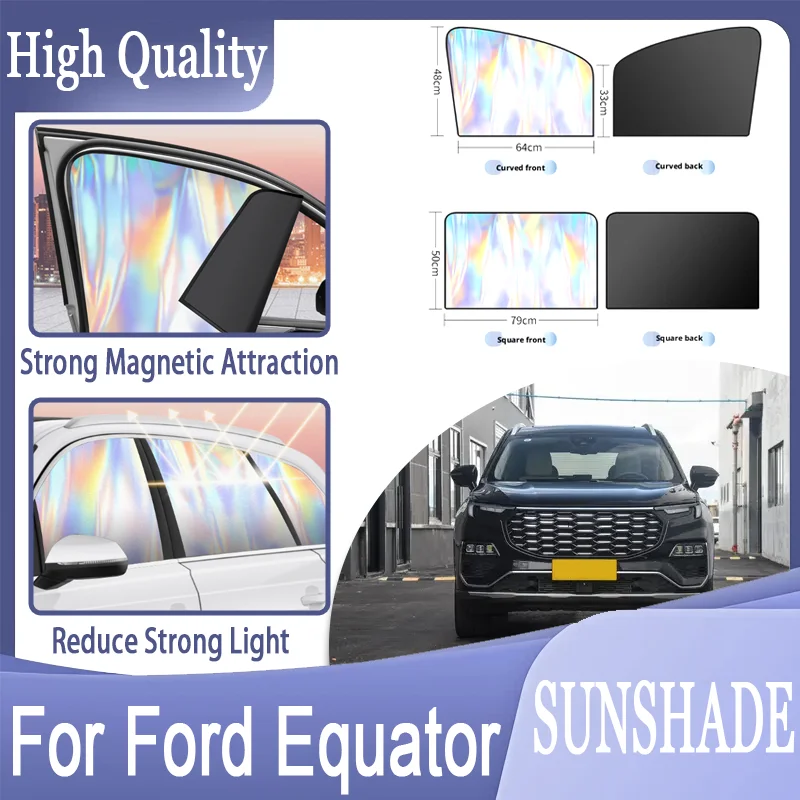 For Honda XR-V, Magnetic Side Window Sun Shade Titanium Silver Opaque Full Cover, Laser UV-Protective Film,car sun shade