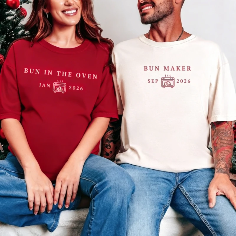 Pregnancy Announcement Shirt Custom New Dad Future Mom Tee Baby Bump Parents Gift Valentine Thanksgiving Couple Outfit 2026 Tops