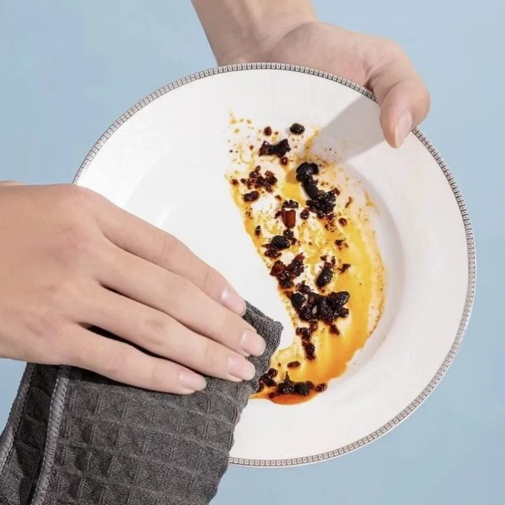 

10PCS Waffle Texture Microfiber Dish Towel High Absorbency Reusable Super Absorbent Towel Quick Dry Soft Waffle Cleaning Towel