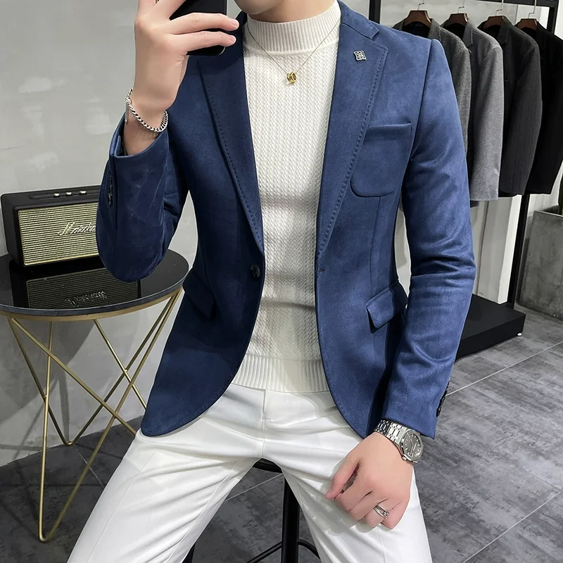 NONE Herren Hirschleder Fleece Blazer 3