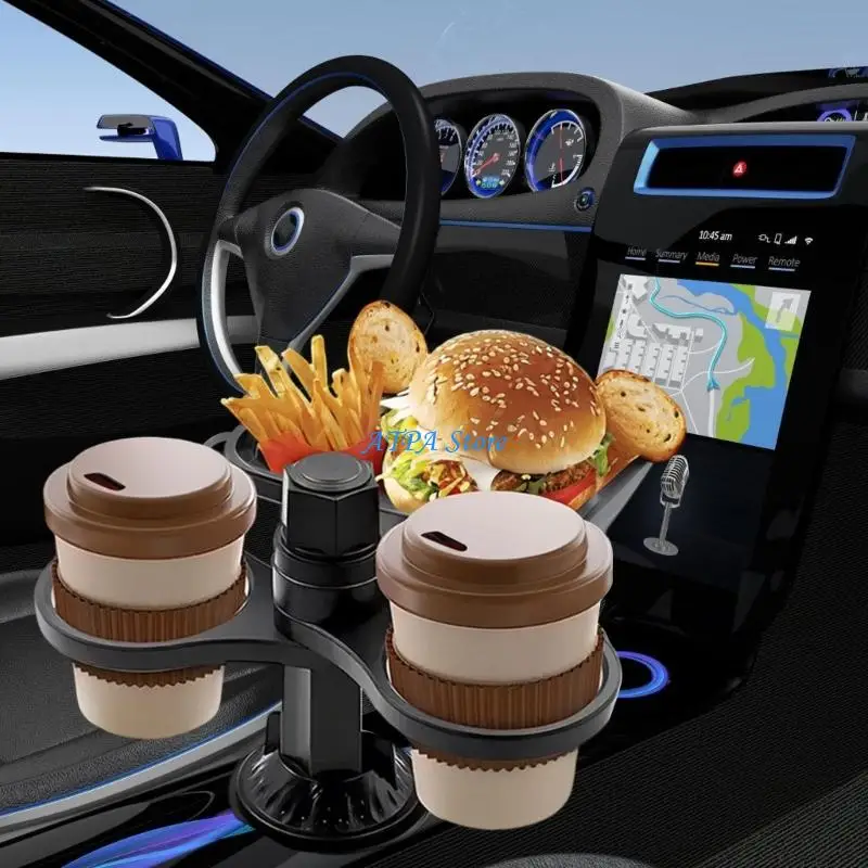 U13C Multifunction Automobile Cup Holder Small Car Accessory Ergonomic Drink Stand Simple Installs for Drivers & Passenger