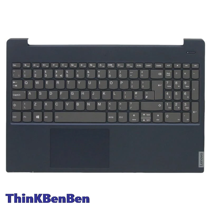 

UK English Blue Keyboard Upper Case Palmrest Shell Cover For Lenovo Ideapad S340 15 15IWL 15IML 15API 15IIL 5CB0S18796