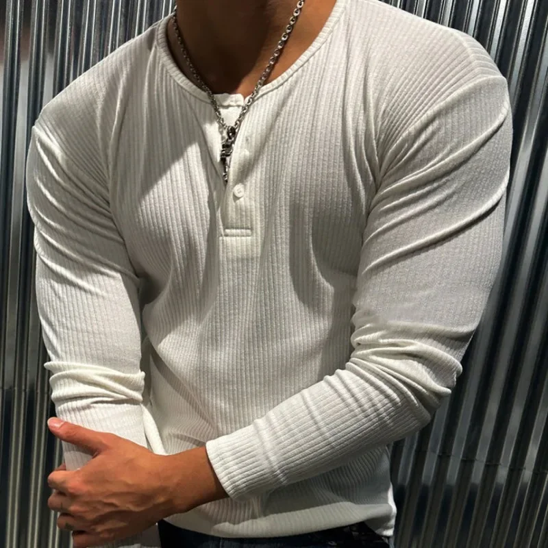 Gym Slim Fit Plain Man Pullovers Casual Bulk 90s Vintage T Shirt for Men Japan Long Sleeve Tops Normal Spring Xl Emo Sweatshirts
