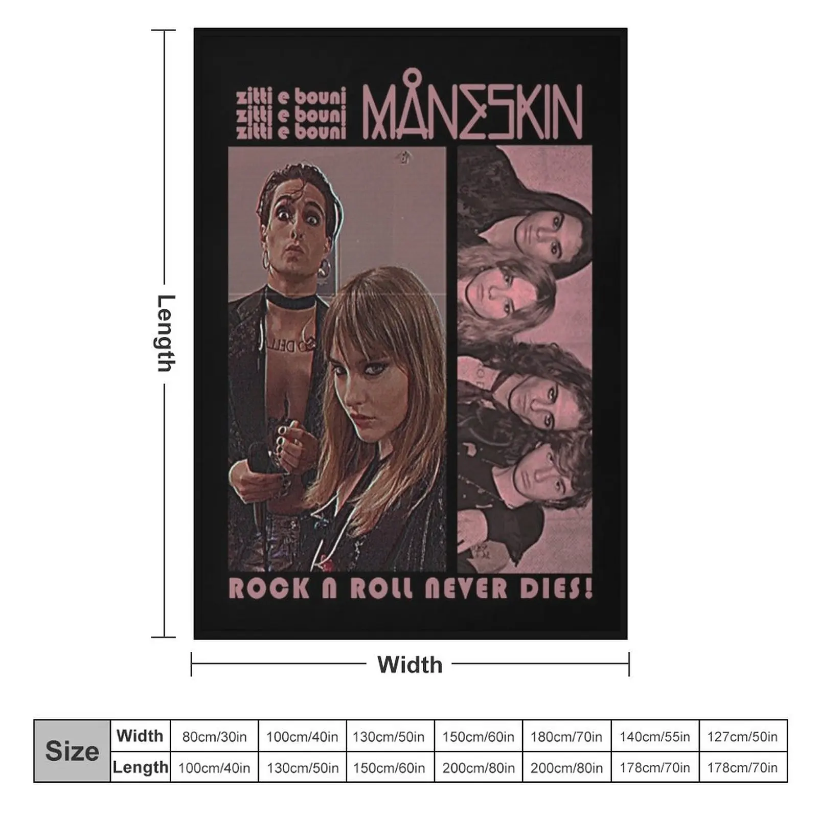 maneskin - rock never dies Throw Blanket warm for winter Sofa Sofas Blankets