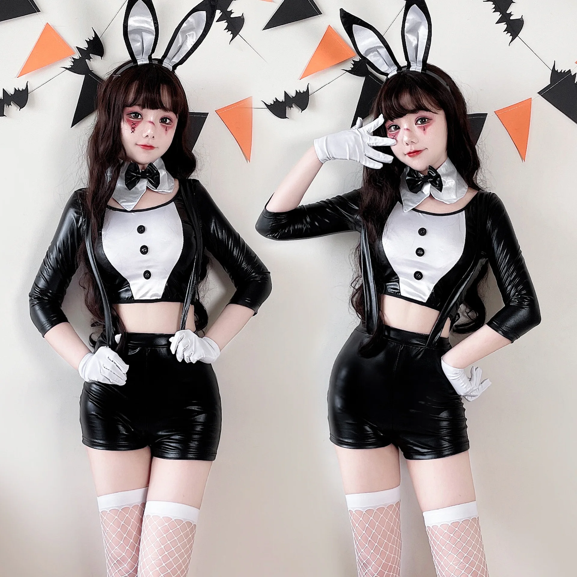 Sexy Rabbit Girl DJ Dance Costume Stage Gogo Leading Dance Outfit loween Bar DS Costume Chinese Production Women's Faion