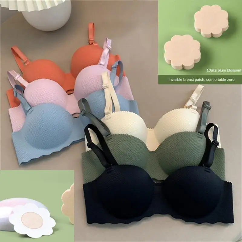 Women Seamless Bra Sexy No Wire Push Up Underwear Girls Students Breathable Thin Bras Female's Bra Breathable Gathered