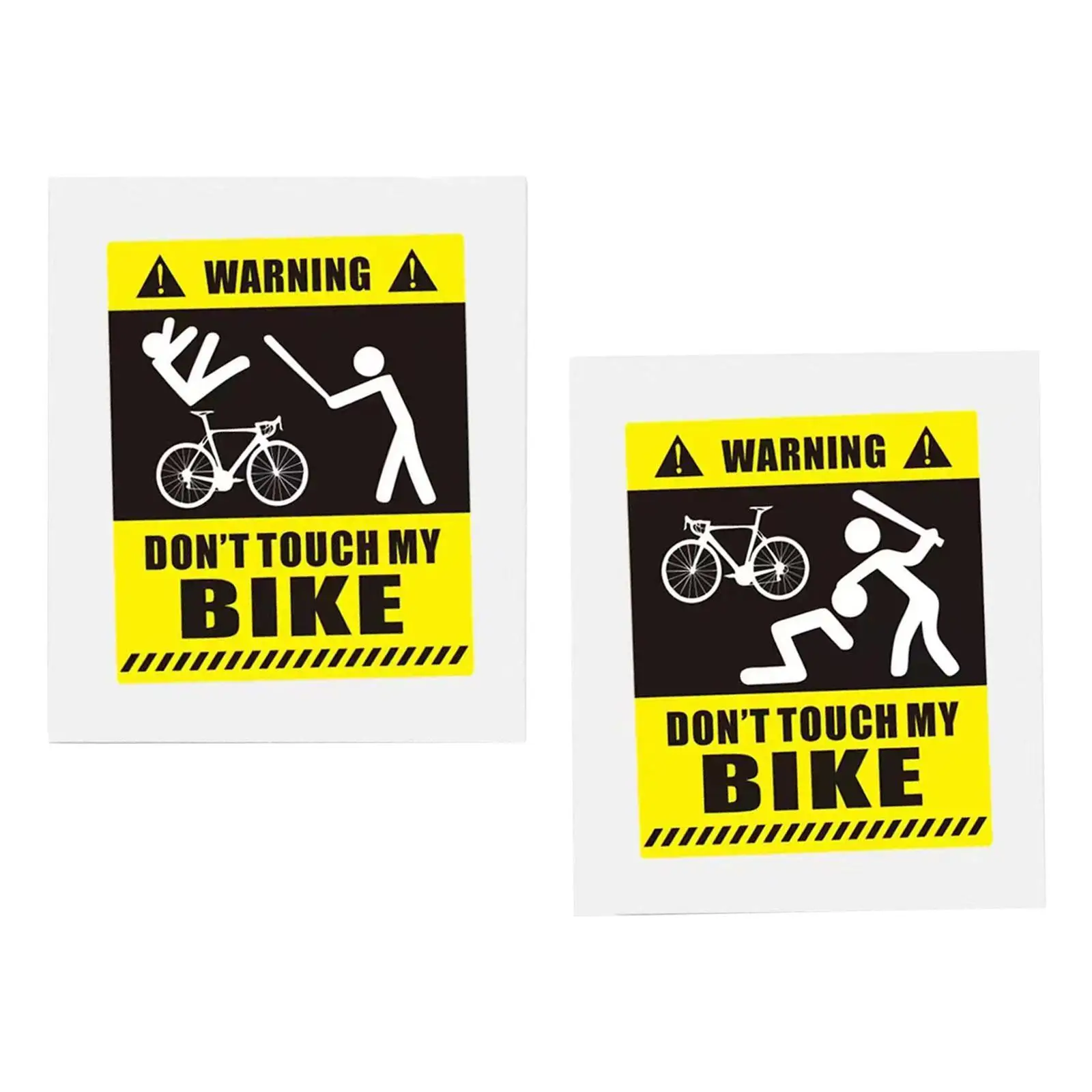 Bike Sticker Dont Touch My Bike Self Sticky Decorative Bicycle Warning Sticker Reflective Sticker for Bicycle Mountain Bike