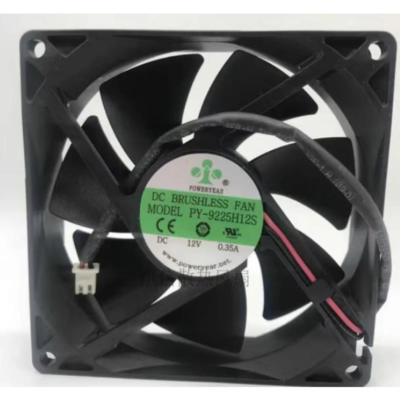 Ventilador de refrigeración para POWERYEAR PY-9225H12S, 12V, 0.35A, 9CM, 9025, 2 cables, nuevo