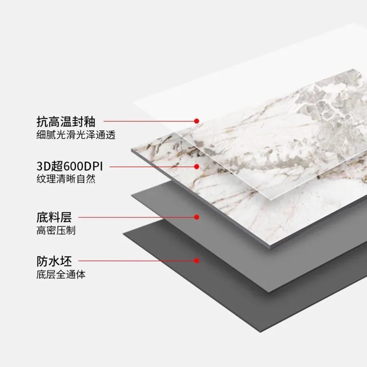 Bright rock slab dining table living room small apartment rectangular dining table and chair combination