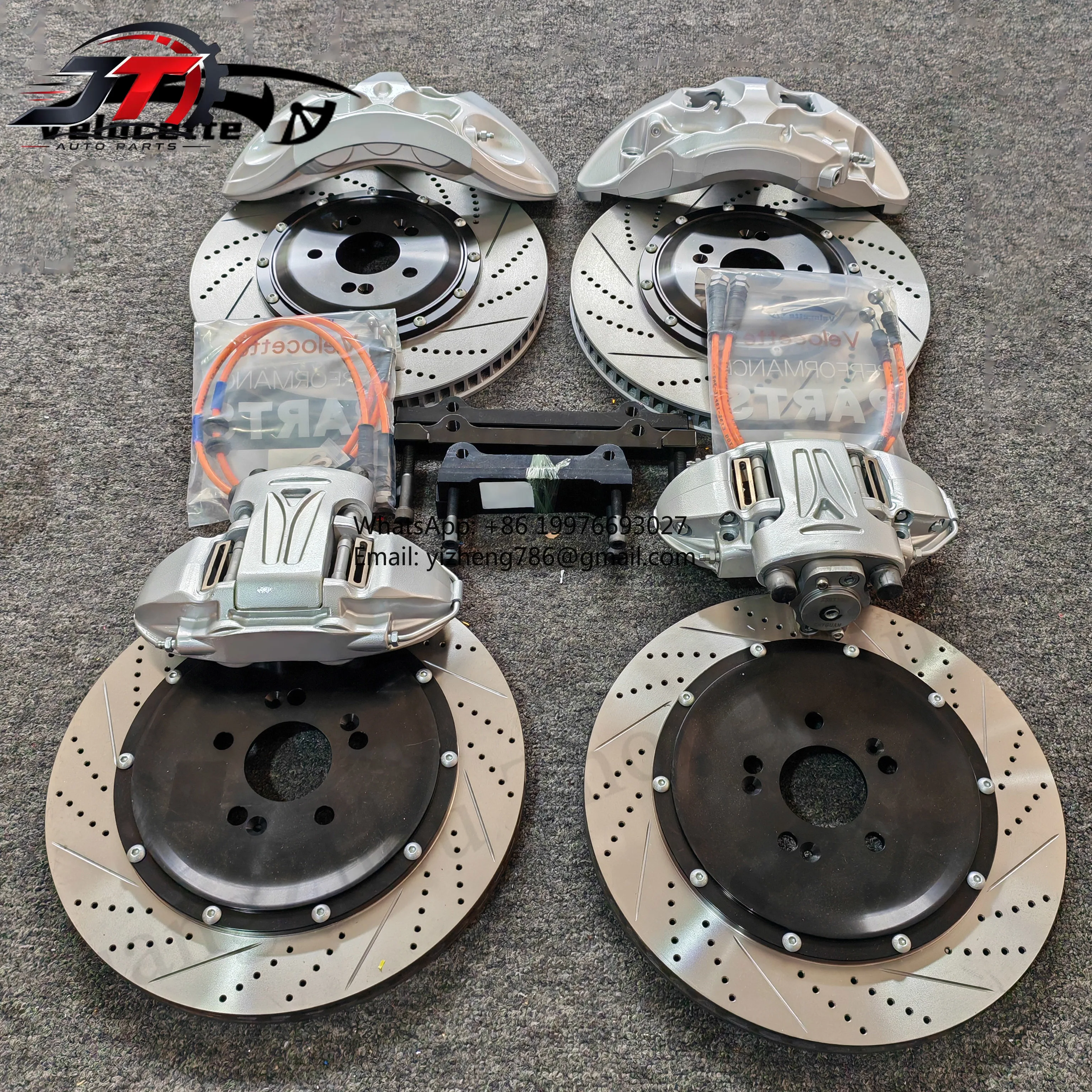 New style Akebono 9n Big Brake Caliper Full Set 400mm Brake Disc/rotor Caliper 6 Piston 18 Inch Wheels for Audi A8 A4 B7 for BMW