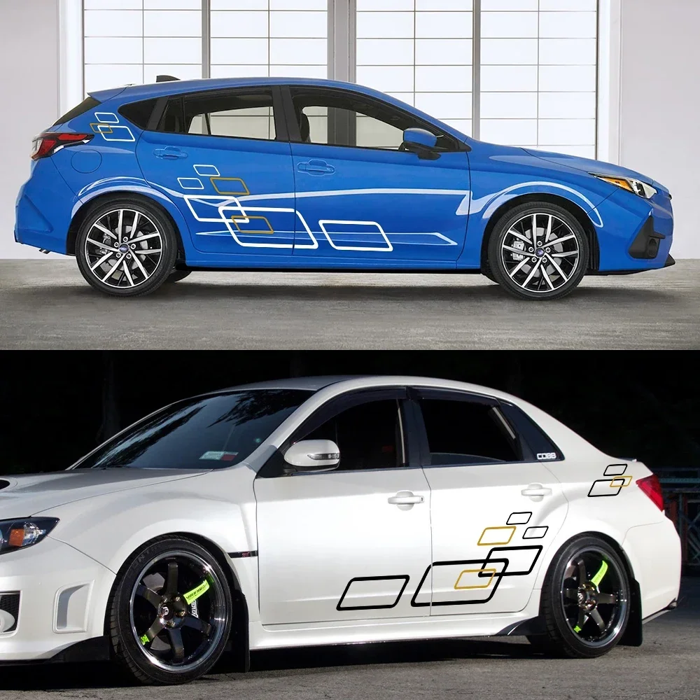 

Car Side Door Sports Decor Decal Waterproof Auto Accessories for Subaru Impreza WRX STI GDB GVB VA Hatchback 2018 2009 2008