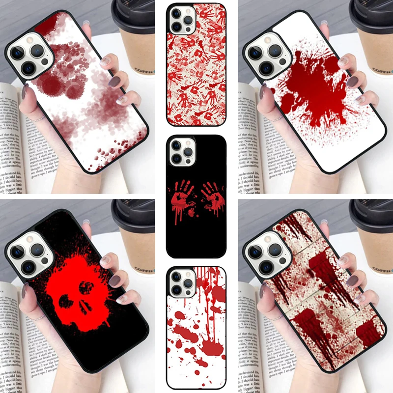 HALLOWEEN BLOODY SPLATTER Phone Case cover For iPhone SE2020 15 16 14 13 12 11 Pro Max Coque For Apple 8 PLUS 7 fundas