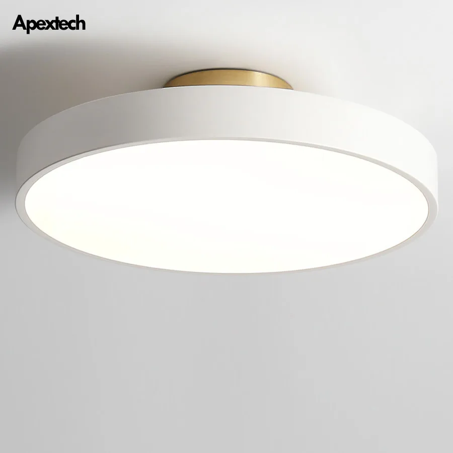 Luces de techo LED Vintage minimalistas, lámpara de decoración para el hogar, dormitorio, cocina, balcón, pasillo, negro, blanco, gris, Rosa