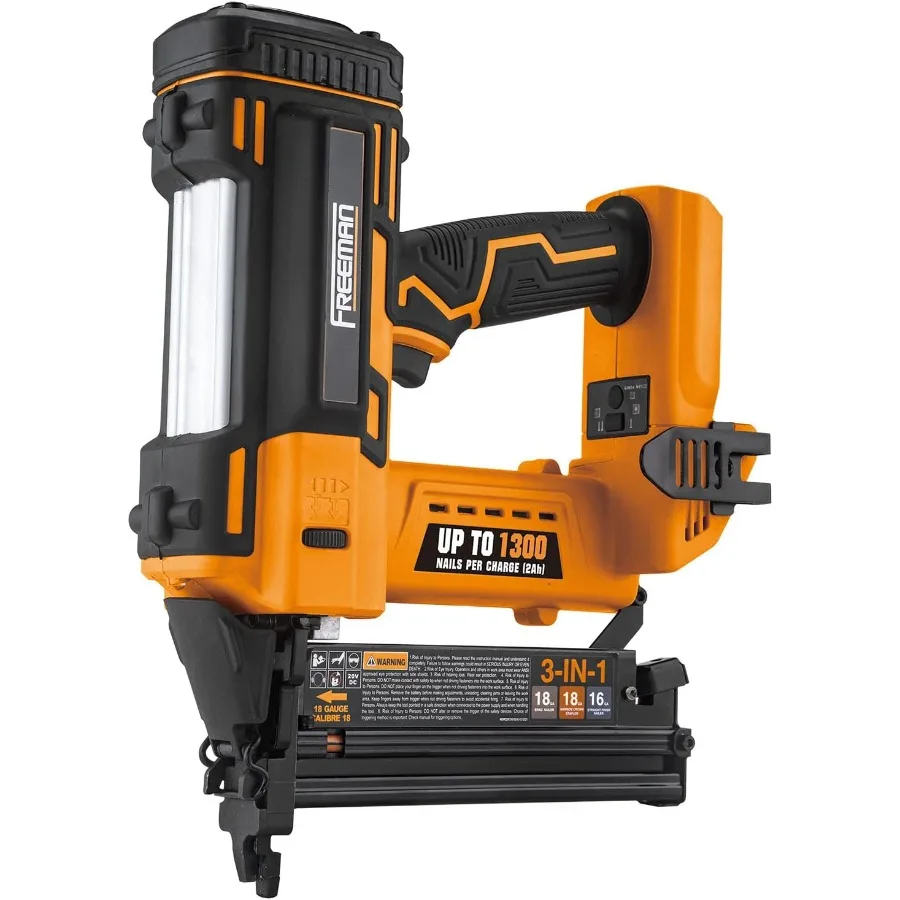 

PE20VT31618 20 Volt Cordless 3-in-1 16 and 18 Gauge Nailer/ Stapler Tool Only Ideal for Home Renovations Deck Building