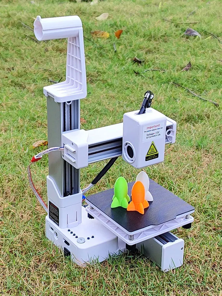 Mini 3D-printer K10 instapmodel, compatibel met TPU PLA 1.75mm, bediening met één toets, inclusief stroomadapter 3D-printmachine - afbeelding 2