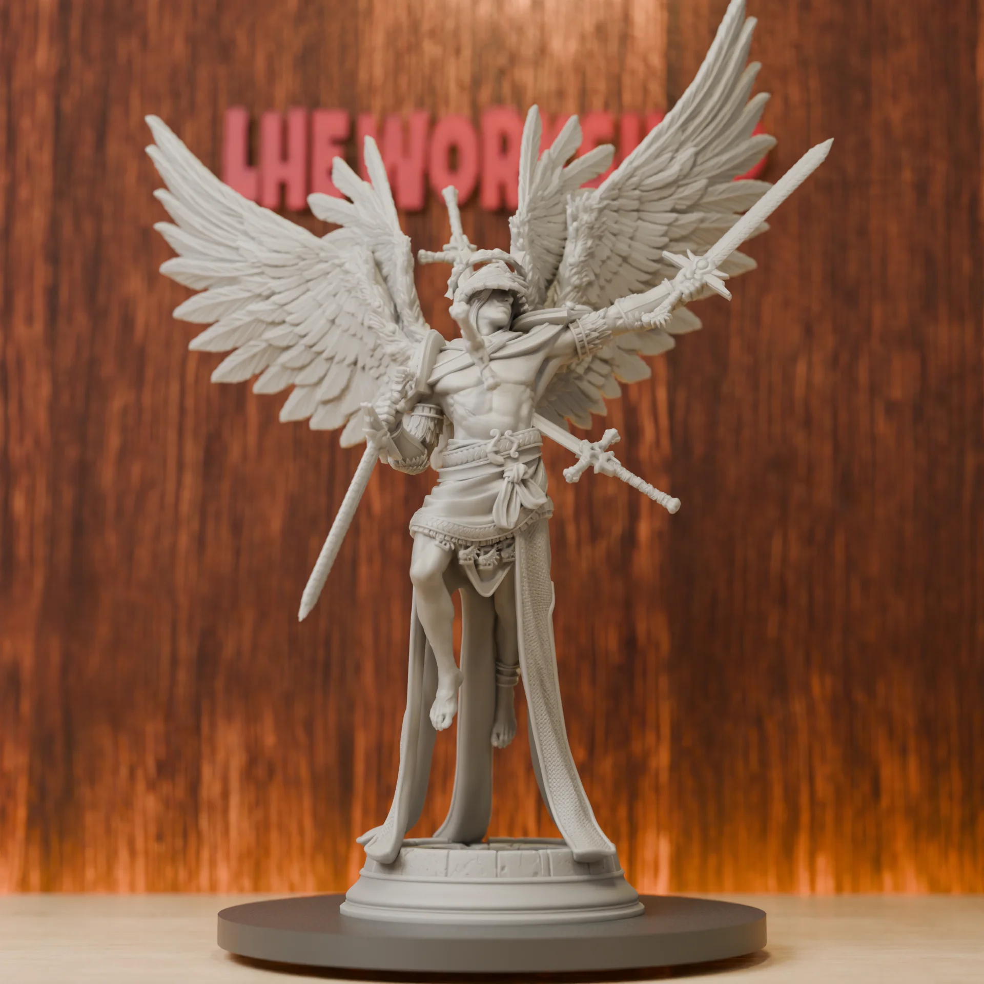 Angel of Death | Celestial Miniatures | 28mm-75mm | Resin 3D Printed DND Pathfinder Mini | Unpainted Grey
