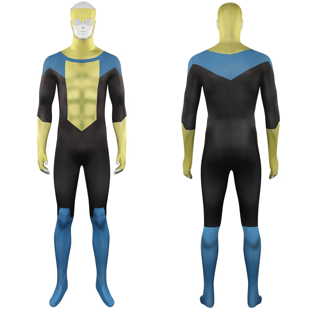 Invincible Mark Grayson Cosplay Fantasia Costume Zentai Jumpsuit for Adult Men Outfits Disguise Halloween Carnival Party Suit image 2