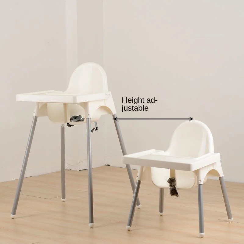 كرسي مرتفع للأطفال من البلاستيك القوي مع صينية قابلة للتعديل، مقعد طعام للأطفال الصغار، كرسي تغذية للرضع سهل التنظيف للمنزل #2