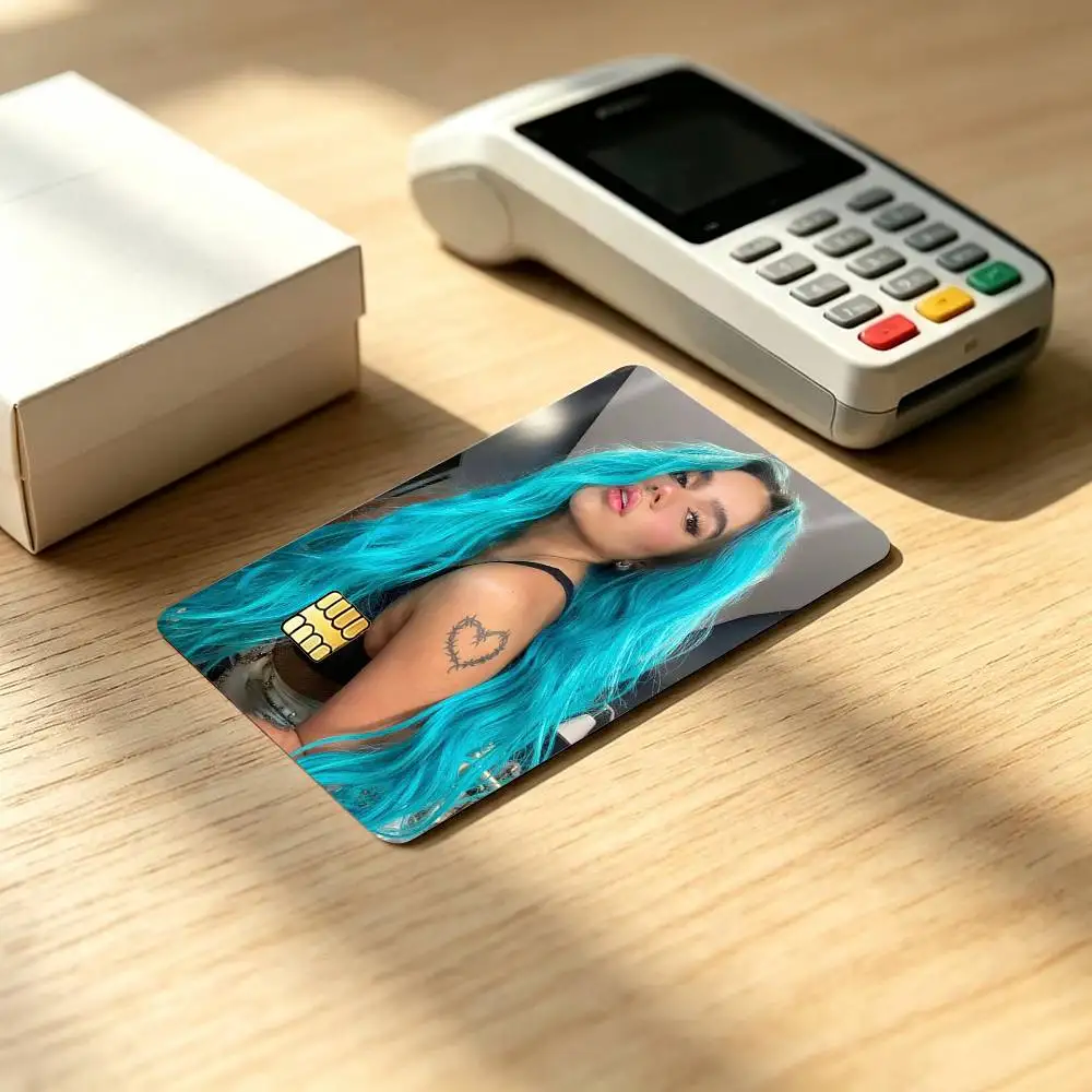 Karol G Top Singer Colombian Credit Card HD Stickers Small Chip Waterproof Sticker Game Card Decal Gift