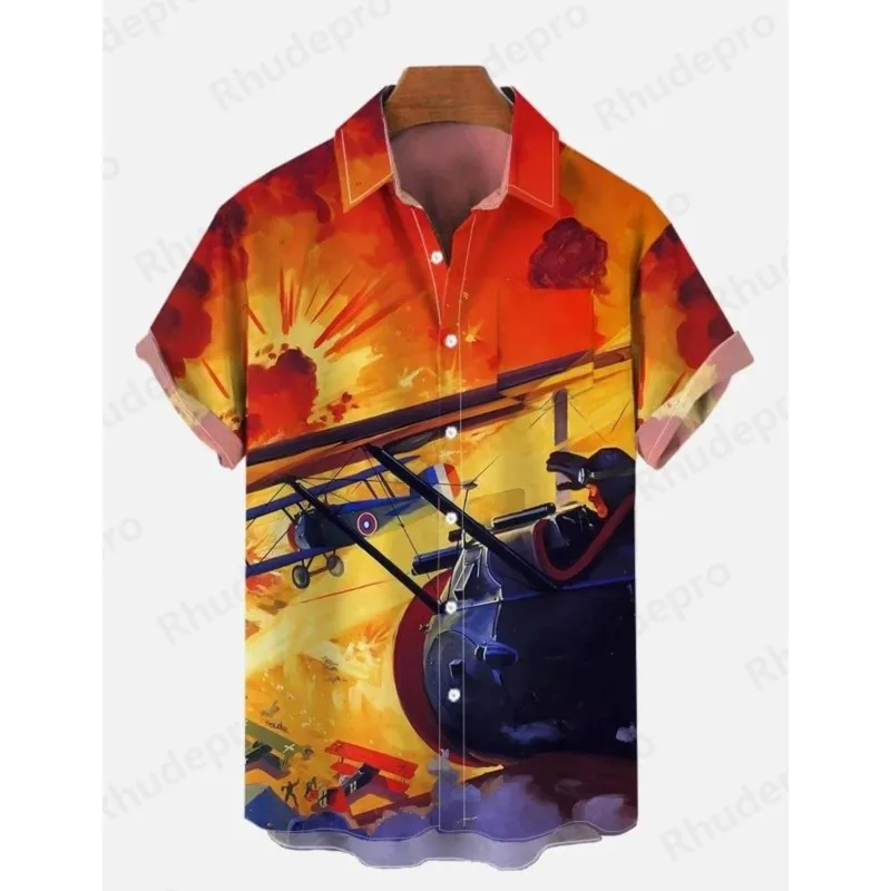 

Гавайская красочная научно-фантастическая рубашка с короткими рукавами и принтом на груди Диснея, свободная универсальная повседневная спортивная летняя рубашка