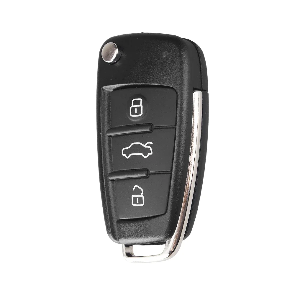 Funda plegable con 3 botones para llave remota, carcasa Fob para Audi A6L Q7 A2 A3 A4 A6 A6L A8 TT 2008 2009 2010 2011