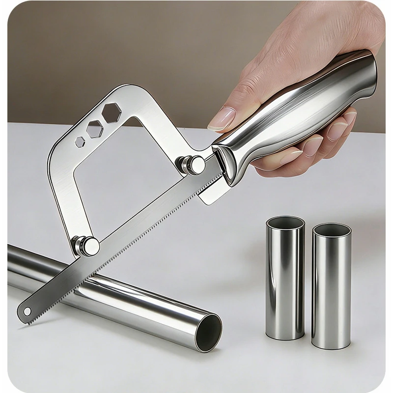 Mini Hacksaw Stainless Steel Frame Small Hacksaw Household DIY Small Handheld Saw Hand Saw for Wood / Plastic / Metal Cutting