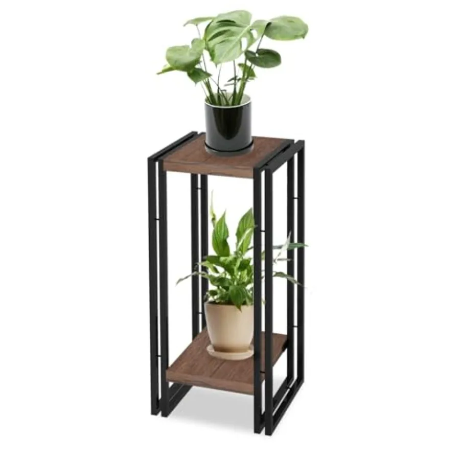 

Tall Plant Stand Table, 2 Tier Plant Shelves door Flower Pots Stand Holder Modern Corner Plant Stand Rack Shelves Square Plant