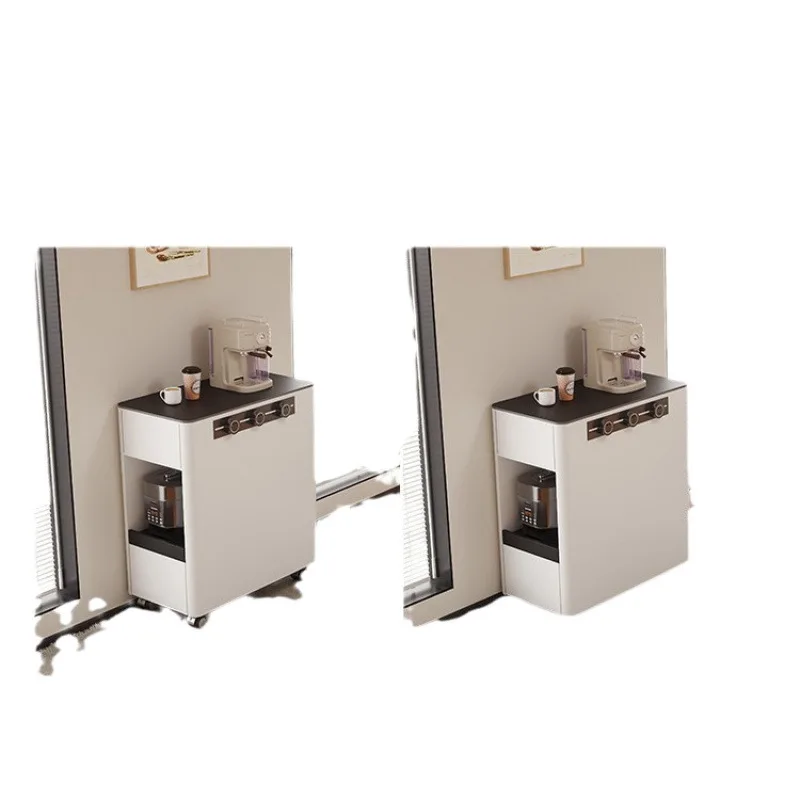 

Movable rock slab island dining table integrated island cabinet separate small apartment very narrow