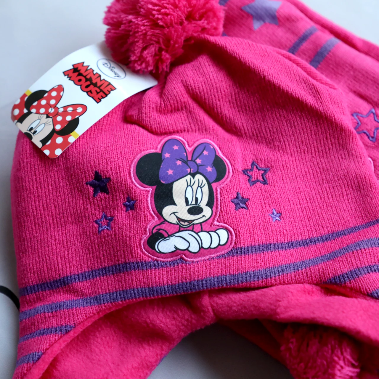 3pcs/set New Autumn and Winter Cute Children Minnie Cartoon Glove Scarf Hat Warmth Boy Girl Child Christmas Baby Hat 3-8Years