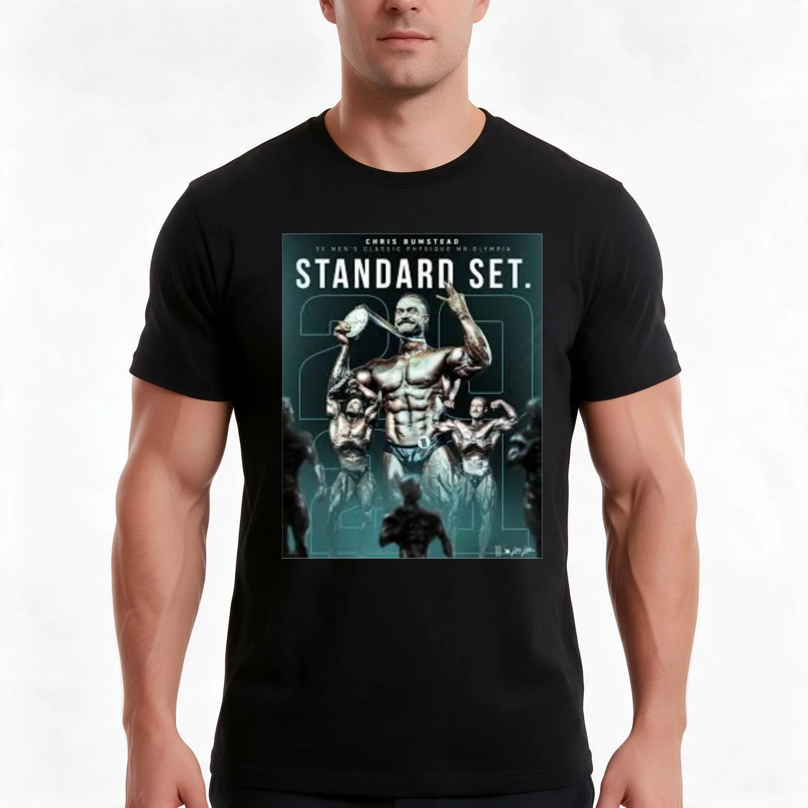 Chris Bumstead Graphic T-Shirt, Summer Casual Cotton Tee, Oversized Streetwear Tops, Vintage Graphic Print, Unisex Men Women