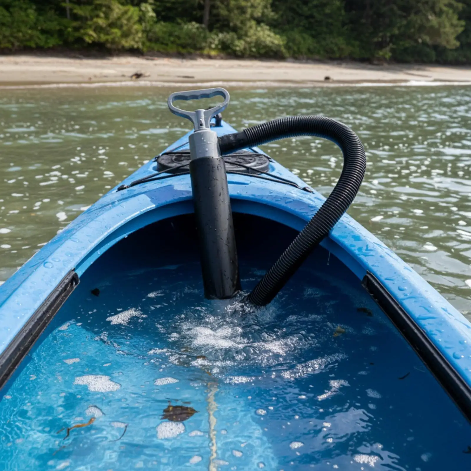 Manual Bilge Pump Lightweight Plastic Boat Water Siphon Hand Operated Pump for Canoe Kayak Small Craft