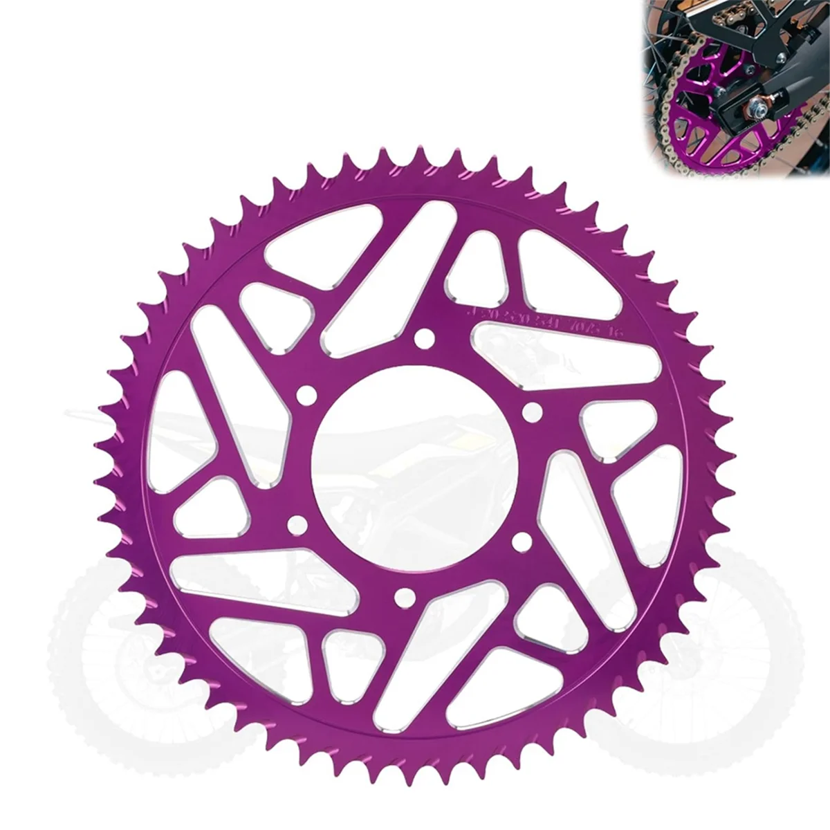 54T Chain Sprocket Rear Sprocket for Surron Ultra Bee,Aluminum Alloy Powersports Drive Sprockets