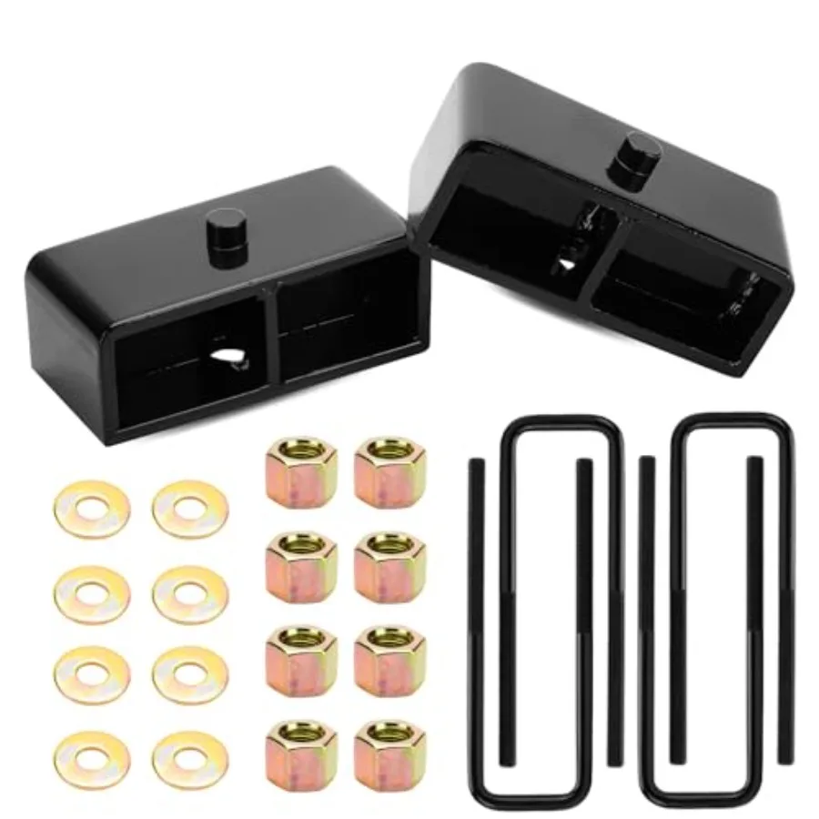 

Rear Leveling Lift Block Kit for 1988-1999 Chevy GMC K1500, 1995-1999 Tahoe Suburban 1500, 1999-2020 Silverado Sierra 1500 Stee