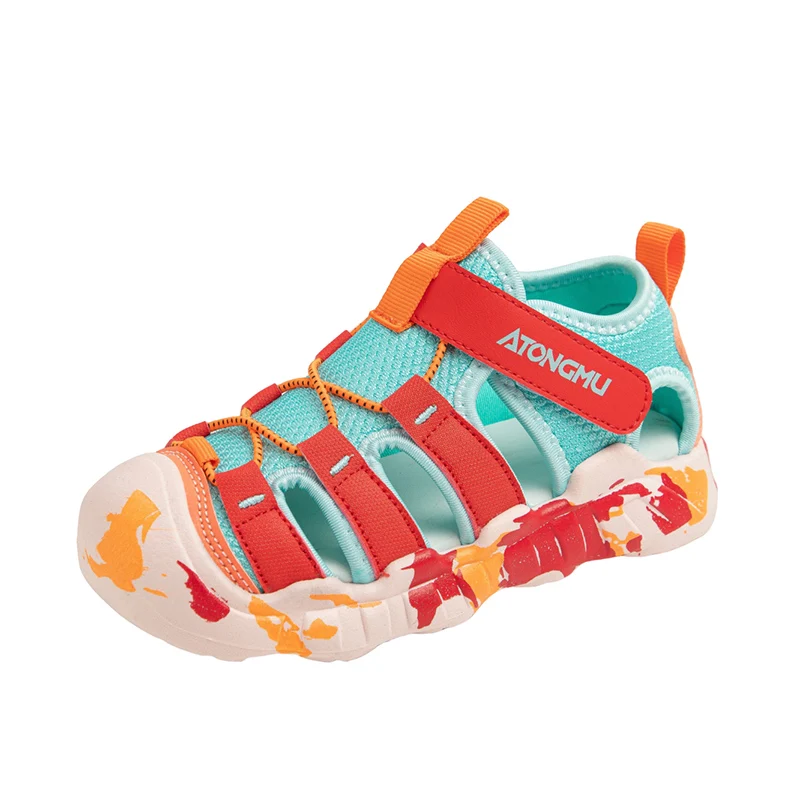 

Summer Boys Sport Sandals Kids Candy Color Hollow Beach Sandals Girls Soft Holiday Cool Shoes For Summer