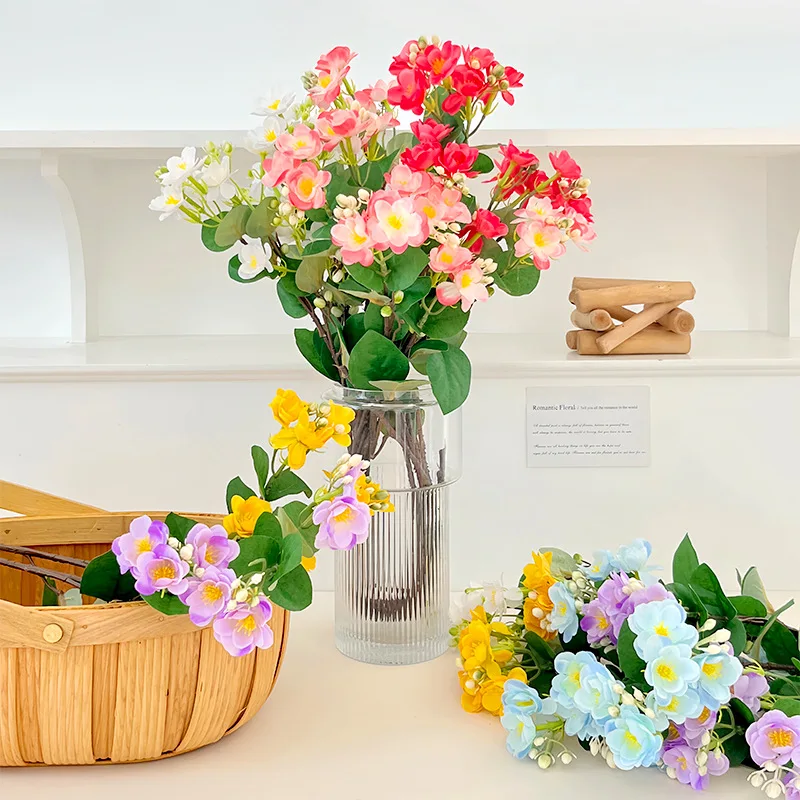 

Simulated Jasmine Flower Fresh Home Decoration Living Room Decoration Dining Table Flower Haitang Flower Photography Prop