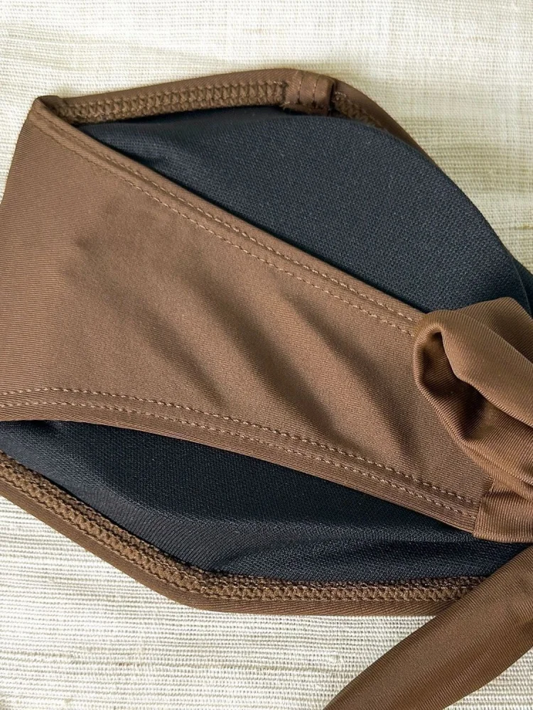 Biquíni feminino maiô 2026 novo sólido bandeau biquinis conjunto sexy cintura alta banho de verão duas peças beachwear maiô feminino