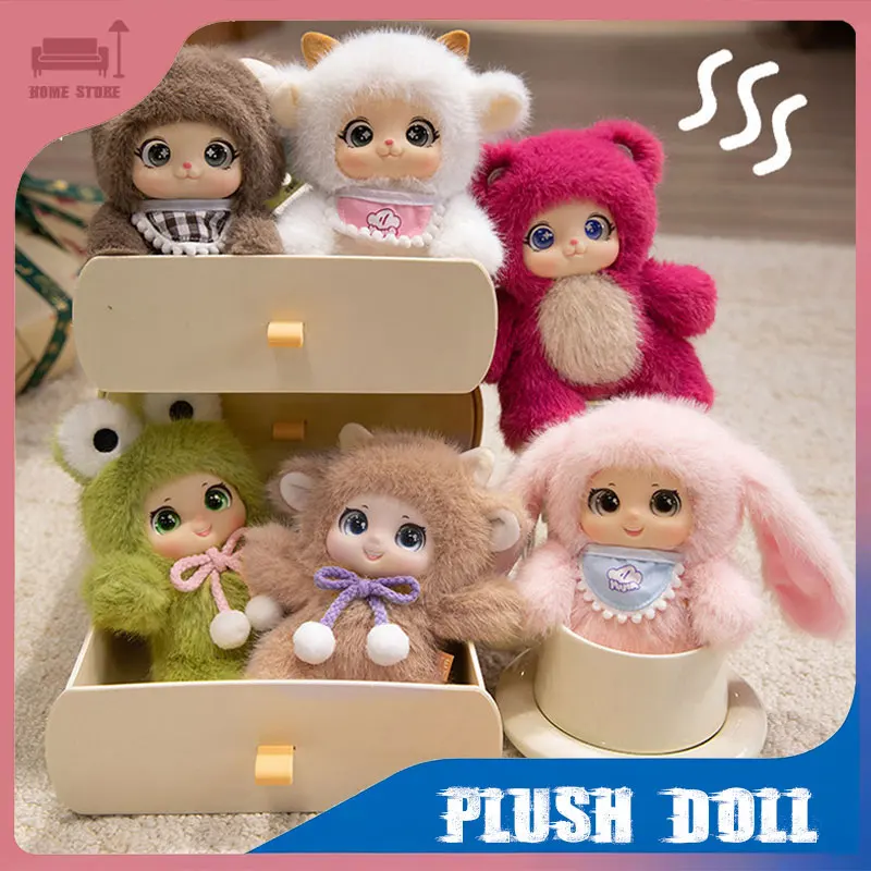 

Adorable Plush Doll Kawaii Cartoon Toy Cute Rabbit Bear Animal Backpack Pendant Keychain Desktop Ornament Girls Birthday Gifts