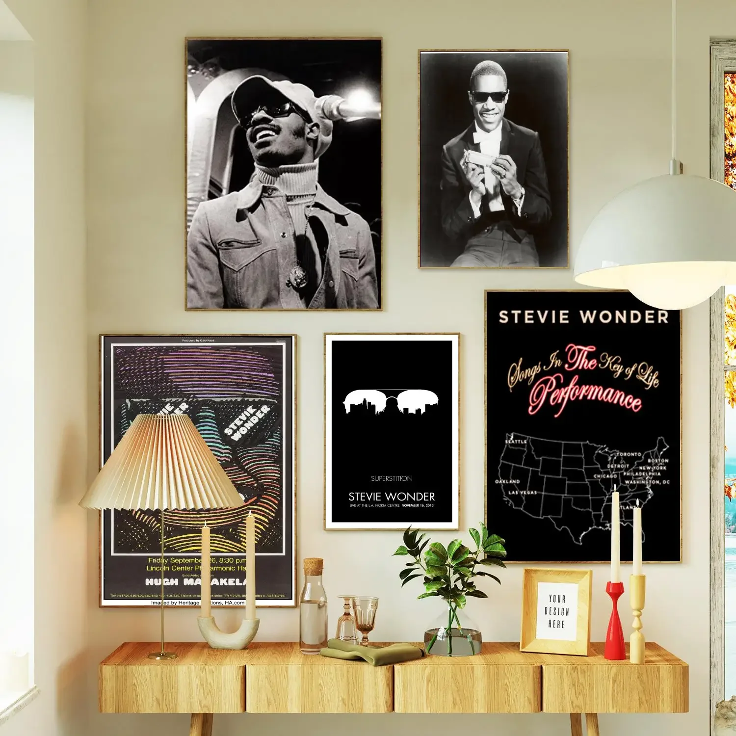 stevie wonder Singer Poster Prints Wall Art Canvas Painting Poster For Modern Family Living Room Home Decor