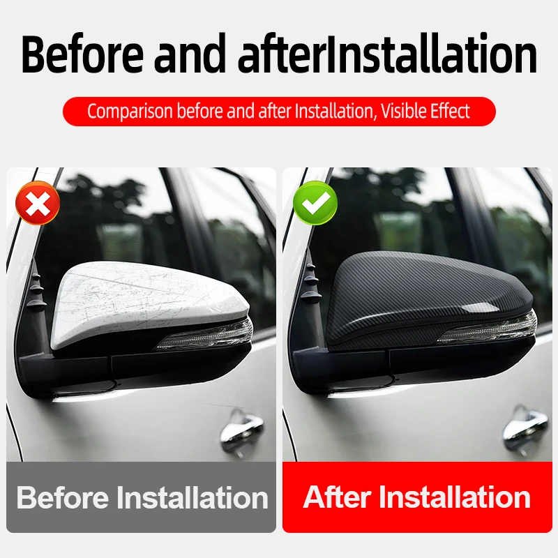 For Toyota 2026-2016 Hilux Revo Pickup Truck Rearview Mirror Cover Cap Trim ABS 2pcs Exterior Decoration Protection Accessories - view 4